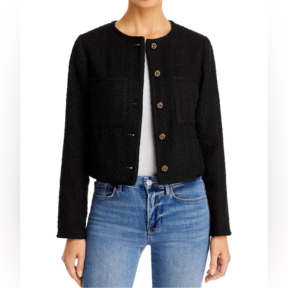 Aqua Black Tweed Jacket size S NWT